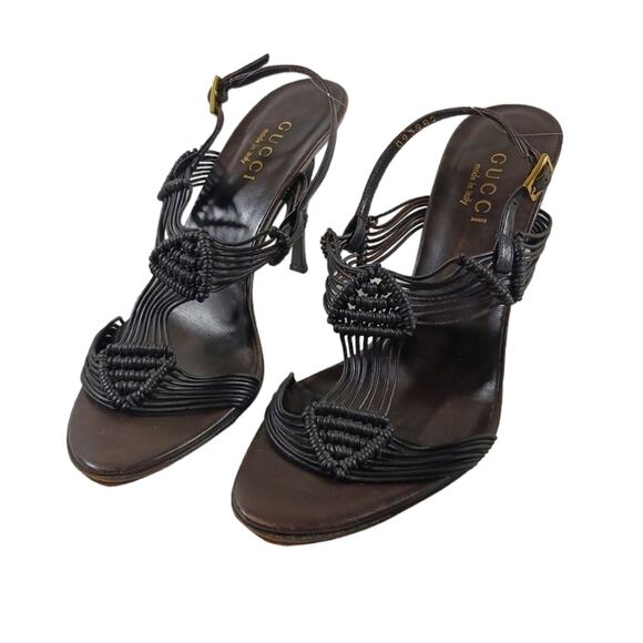 Gucci Vintage Heels/Sandals size 7.5B S2699 - Picture 7 of 13